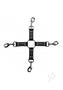 Ouch! Pain 4-way Leather Hogtie Cross - Black
